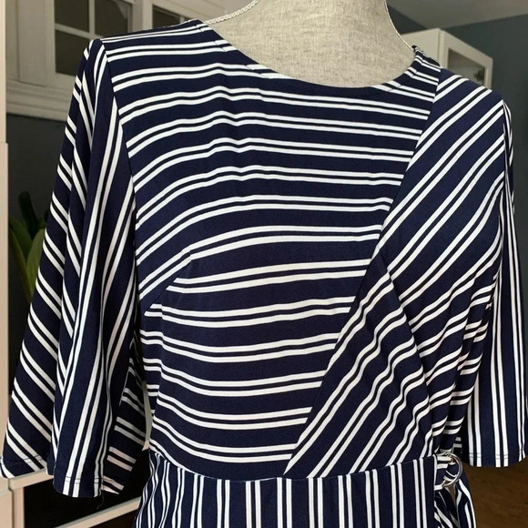 COPY - **NEW TACERA Striped Fit and Flare Dress - Picture 2 of 10